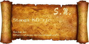 Stanga Móric névjegykártya